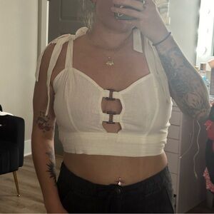 summer crop with beaded detail never worn